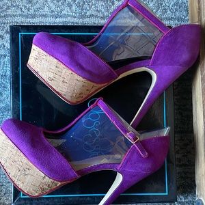 Purple Suede Pumps
